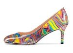 Rainbow Mid Heel Slip-On Pumps for Women