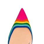 Colorful Women’s Slingback Kitten Heel Pumps