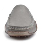 Men's Lightweight Grey Leather Slip-On Loafers
