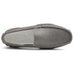Men's Lightweight Grey Leather Slip-On Loafers