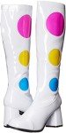 Ellie Shoes 300-Dotty White Gogo Boot for Women