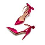 Trary Red Bow Knot Stiletto Heels for Women