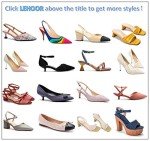 Colorful Women’s Slingback Kitten Heel Pumps
