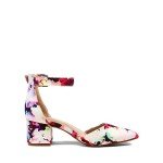 Floral Low Heel Pumps for Women - Size 9.5