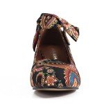 Colorful Bow Heels Mary Jane Kitten Pumps