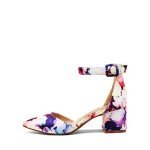 Floral Low Heel Pumps for Women - Size 9.5