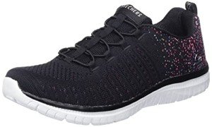 Skechers Women's Virtue Sneaker in Black/Pink