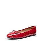 Colorful Women's Round Toe Ballet Flats - Red