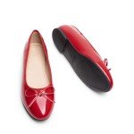 Colorful Women's Round Toe Ballet Flats - Red