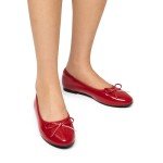 Colorful Women's Round Toe Ballet Flats - Red