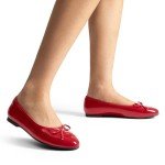 Colorful Women's Round Toe Ballet Flats - Red
