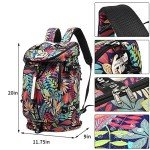 Colorful Floral Duffle Backpack for Travel and Sports