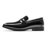 Bruno Marc Black Velvet Slip-On Tuxedo Loafers