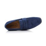 Men's Royal Blue Suede Moc-Toe Loafers