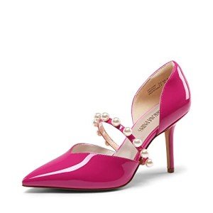 Hot Pink Strappy Stiletto Heels for Women