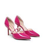 Hot Pink Strappy Stiletto Heels for Women