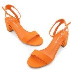 Colorful Women's Open Toe Chunky Block Heels