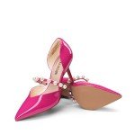 Hot Pink Strappy Stiletto Heels for Women