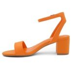 Colorful Women's Open Toe Chunky Block Heels