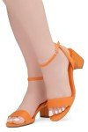 Colorful Women's Open Toe Chunky Block Heels