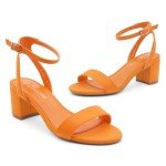Colorful Women's Open Toe Chunky Block Heels
