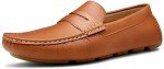 Vostey Men's Casual Brown Slip-On Loafers