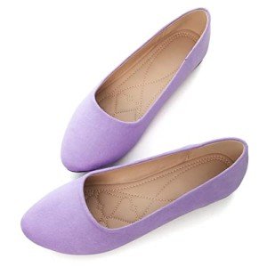 Cute Light Purple Slip-On Ballet Flats for Women