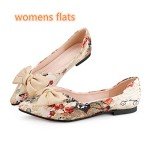 Colorful Apricot Bow Flats for Women