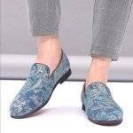 Colorful Glitter Slip-On Dress Loafers for Men