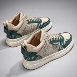 Colorful High Top Men's Sneakers - Green Size 8