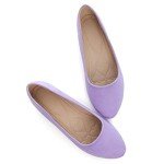 Cute Light Purple Slip-On Ballet Flats for Women