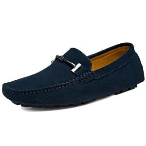 Men's Blue Casual Slip-On Loafers, Size 10.5