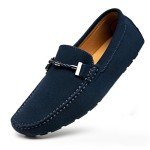 Men's Blue Casual Slip-On Loafers, Size 10.5