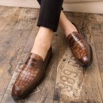Men's Colorful Alligator Print Slip-On Loafers
