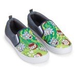 Rick and Morty Green Slip-On Sneakers for Men