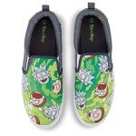 Rick and Morty Green Slip-On Sneakers for Men