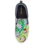 Rick and Morty Green Slip-On Sneakers for Men