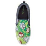 Rick and Morty Green Slip-On Sneakers for Men