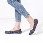 Blue Print Knit Ballet Flats for Women