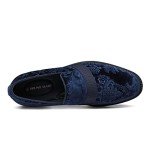 Blue Slip-On Tuxedo Loafers for Men