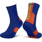 5 Pairs Colorful Men's Athletic Crew Socks