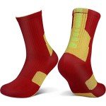 5 Pairs Colorful Men's Athletic Crew Socks