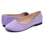 Cute Light Purple Slip-On Ballet Flats for Women