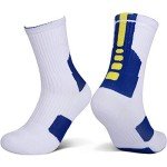 5 Pairs Colorful Men's Athletic Crew Socks