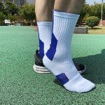 5 Pairs Colorful Men's Athletic Crew Socks