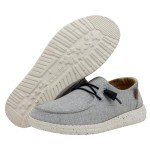 Hey Dude Women's Wendy Chambray White Blue Slip-Ons