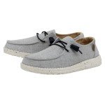 Hey Dude Women's Wendy Chambray White Blue Slip-Ons