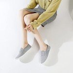 Colorful Women's Slip-On Canvas Sneakers - Grey