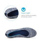 Blue Print Knit Ballet Flats for Women