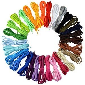 29 Pairs Colorful Round Laces for Athletic Shoes
